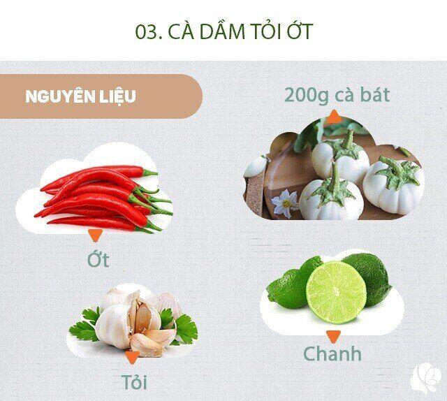 Chuẩn bị: 200g cà bát, tỏi, ớt, chanh, muối, đường.