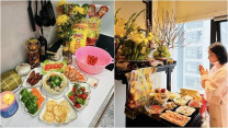 Chiêm ngưỡng mâm cỗ cúng ông công ông Táo của sao Việt: Người cầu kỳ gần chục món, người giản đơn