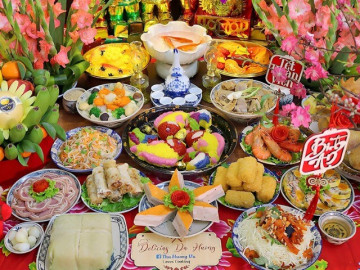 Những mâm cỗ cúng ông Công ông Táo "đẹp muốn xỉu" của chị em ngập mạng xã hội