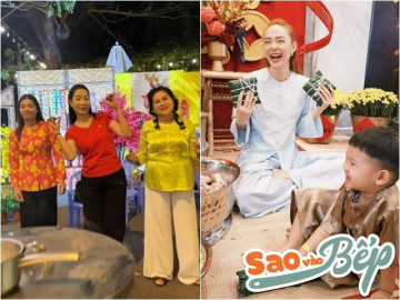 Bếp Eva - Sao Việt gói bánh chưng: NSND Trịnh Kim Chi nhảy múa bên nồi bánh, Minh Hằng "gây bão" khi tự khen
