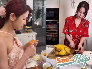 Diệp Lâm Anh xinh đẹp vào bếp được khen cả mùa Tết, fan lại kêu: "Chị có thôi đi không?"