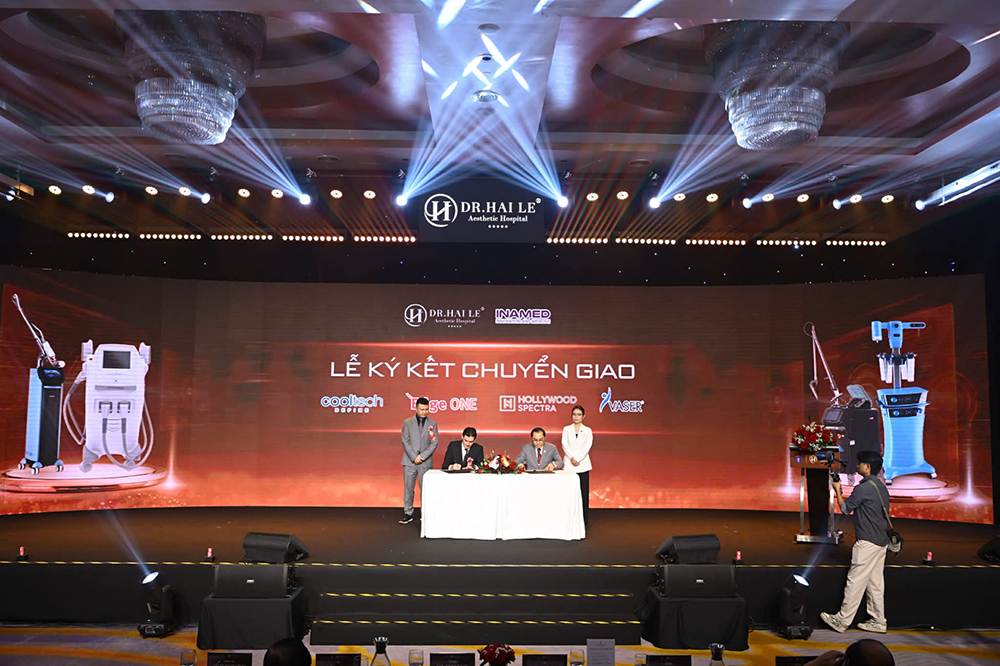 Lễ ký kết chuyển giao công nghệ nhằm phục vụ hoạt động chuyên môn tại Bệnh viện Tạo hình Thẩm mỹ Dr.Hải Lê.