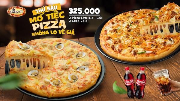 Thưởng thức ngay combo pizza cho buổi tụ họp thêm trọn vị