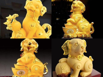 Trắc nghiệm tâm lý: Bạn sẽ đặt tượng chú chó vàng nào trong phòng khách?