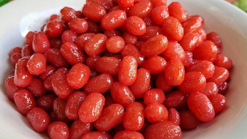 Mứt cau cảnh không còn vị chát mà mềm ngọt, hấp dẫn