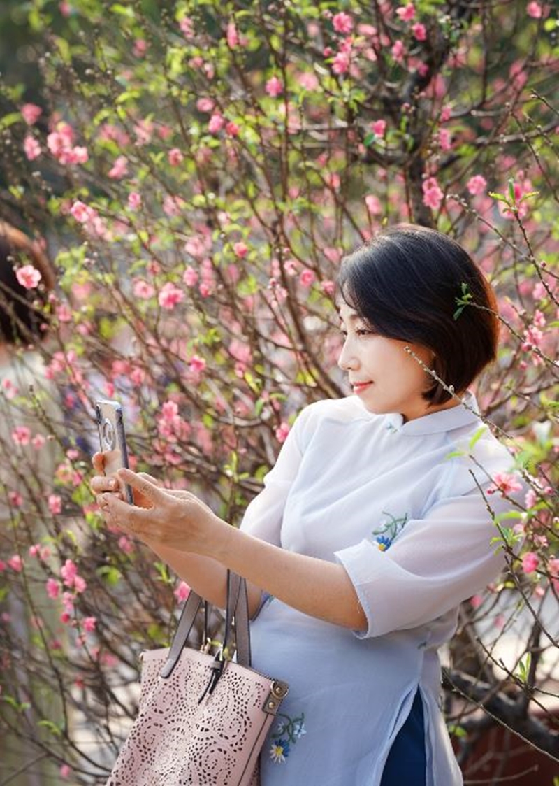 Check in chợ hoa trên phố Lạc Long Quân