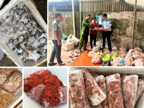 Thu giữ 4 tấn nầm lợn, tràng trứng... không nguồn gốc sắp ‘đổ bộ’ xuống các quán nướng vỉa hè