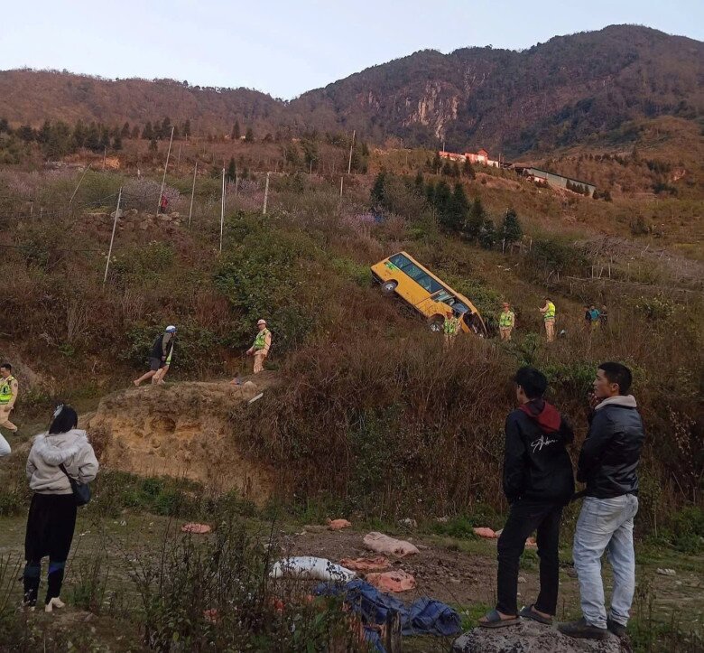 Hiện trường vụ tai nạn.