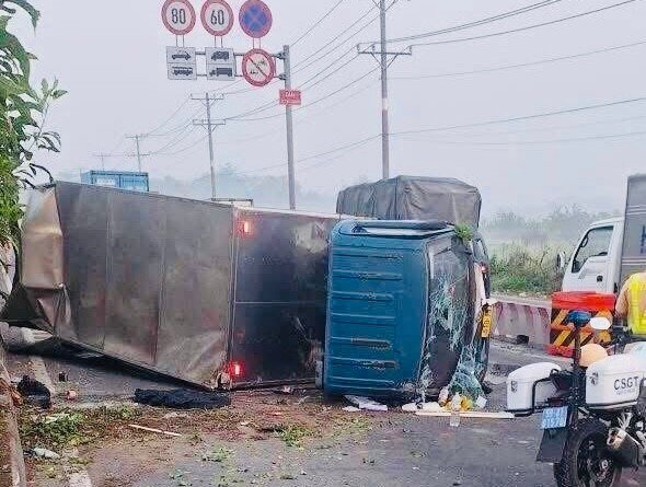 Hiện trường vụ tai nạn.