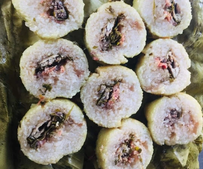 Bánh chưng nhân cá chép độc lạ Thái Nguyên