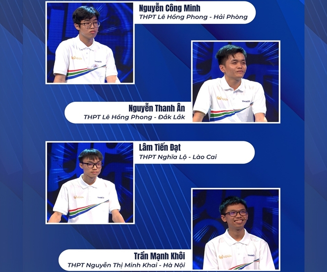 4 nam sinh của cuộc thi tuần 3 tháng 1 quý 2 Đường lên đỉnh Olympia 2026