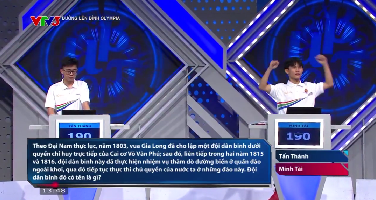 Minh Tài là thí sinh giành vé vào thi tháng sau câu hỏi phụ thứ 2