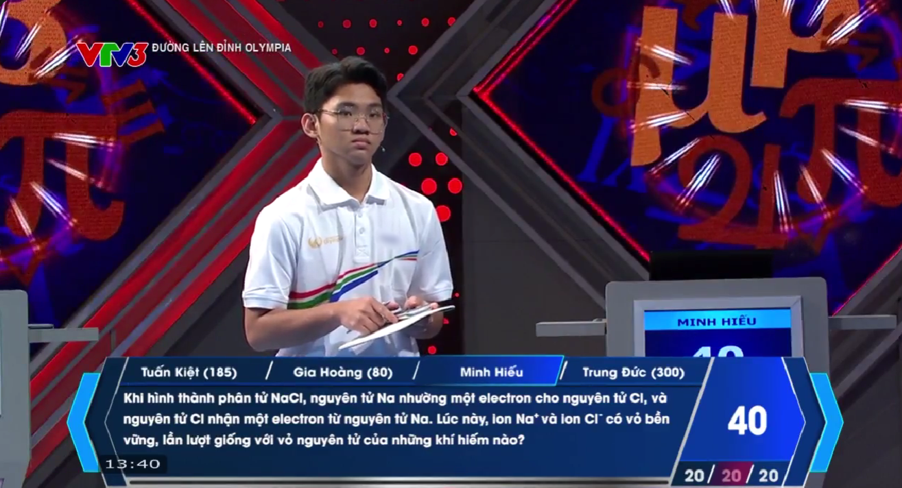 Người Về đích cuối cùng là Minh Hiếu, rất tiếc không có câu trả lời đúng. Gia Hoàng và Tuấn Kiệt lần lượt đưa ra đáp án chính xác trong phần thi của Minh Hiếu.