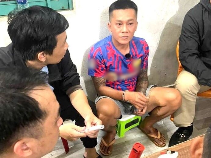 Đối tượng Phạm Anh Tài khi bị bắt giữ - Ảnh Công an cung cấp