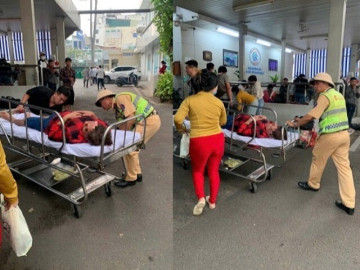 Trên cao tốc, CSGT mở đường đưa bệnh nhân tim nguy kịch đi cấp cứu