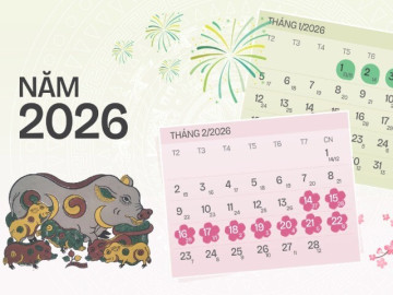 Các ngày nghỉ lễ Tết năm 2026