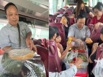 Gia đình 45 người đi du xuân, mang theo 20 con vịt, gà, 30kg lạp xưởng