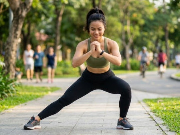 Bài tập đứng 7 phút giúp giảm mỡ vùng hông sau tuổi 45