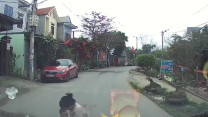 Clip: Người mẹ lấy thân mình cứu con nhỏ trước mũi ô tô