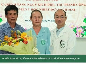 47 ngày giành giật sự sống cho bệnh nhân hoại tử tay vì tự chọc kim vào mụn mủ