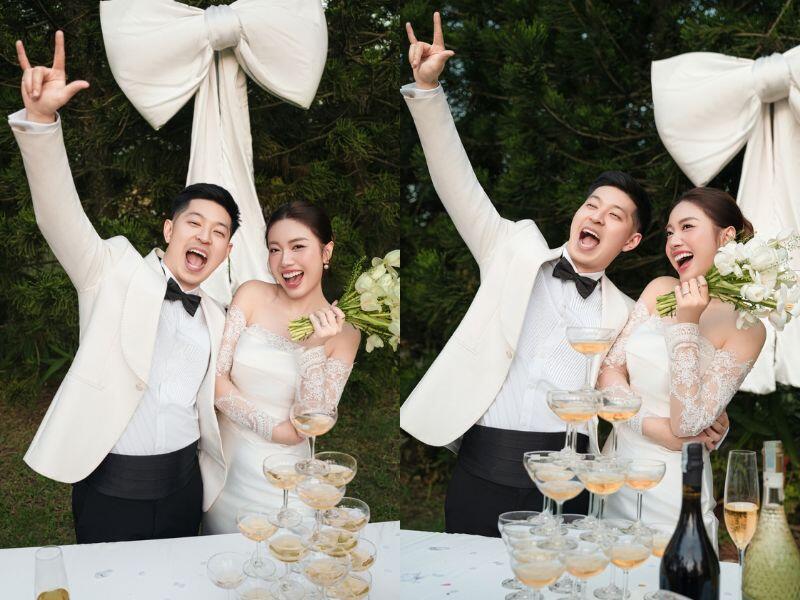 Tối 21/1, nữ diễn viên thủ vai Thư Ống Bơ của Cách Em 1 Milimet - Kiều My chính thức lên xe hoa với chú rể Đức Duy. 