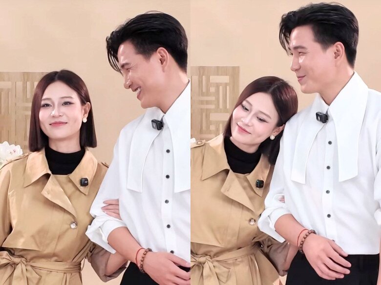 Quỳnh Châu còn dựa đầu vào vai Lê Hải.