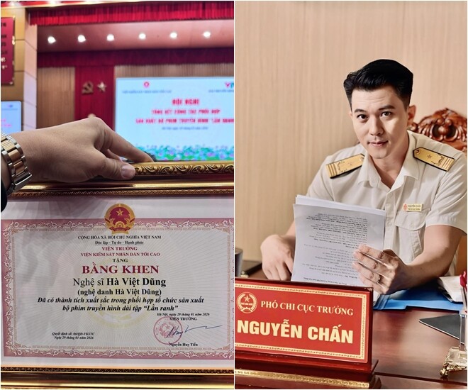 Hà Việt Dũng hãnh diện khoe Bằng khen trên trang cá nhân.