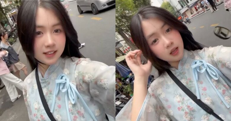 Ngân Chi sở hữu sống mũi cao, đôi mắt to tròn.