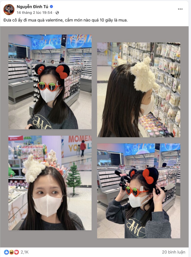 Đình Tú đưa Ngọc Huyền đi chơi nhân ngày Valentine.