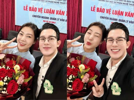 Thanh Hương và "con trai" cùng "lên chức" Thạc sĩ: Người có bố mẹ đều là giảng viên, người từng là VĐV đỗ 2 trường