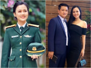 Nữ Thiếu tá xinh như hoa lấy chồng Trung tá là Phó Giám đốc Nhà hát, cùng quen mặt với khán giả cả nước