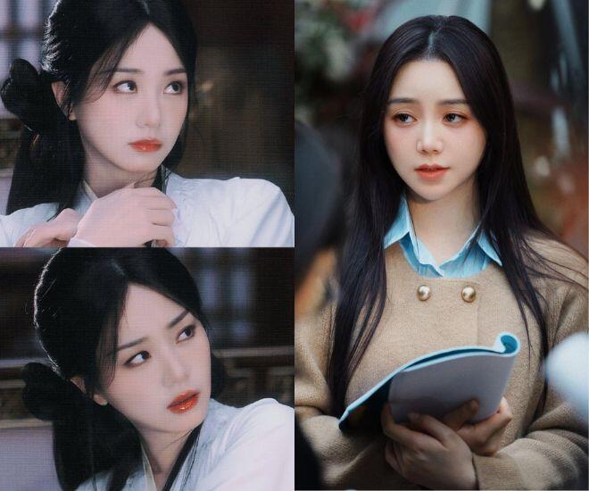 Hồ Ý Hoàn (trái) được nhận xét là có nhiều nét giống Quỳnh Kool (phải).