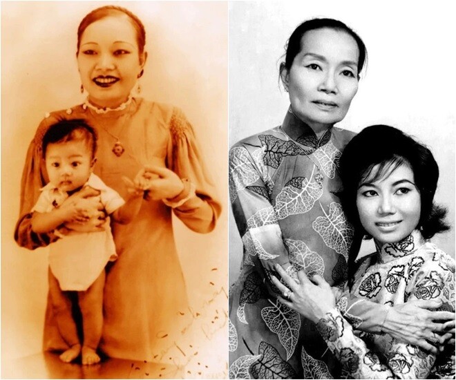 NSND Bảy Nam và con gái - NSND Kim Cương.