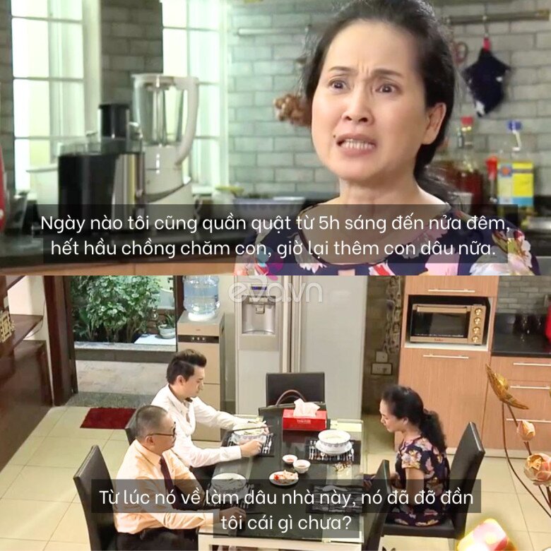 Mẹ chồng không ngừng than rằng con dâu không phụ bà được việc nhà, nhưng làm thì bà lại chê không đúng.