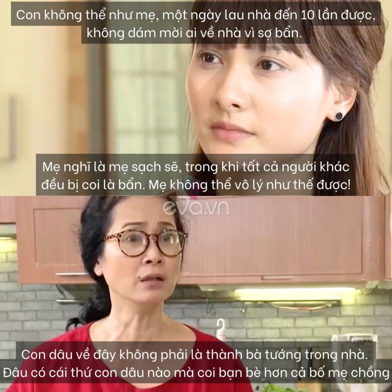 Vân vừa trả lời đã bị mẹ chồng chê hỗn.