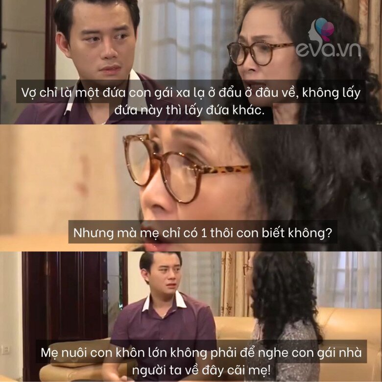 Luận điểm sắc bén của bà Phương để thuyết phục con trai nghe lời mẹ.