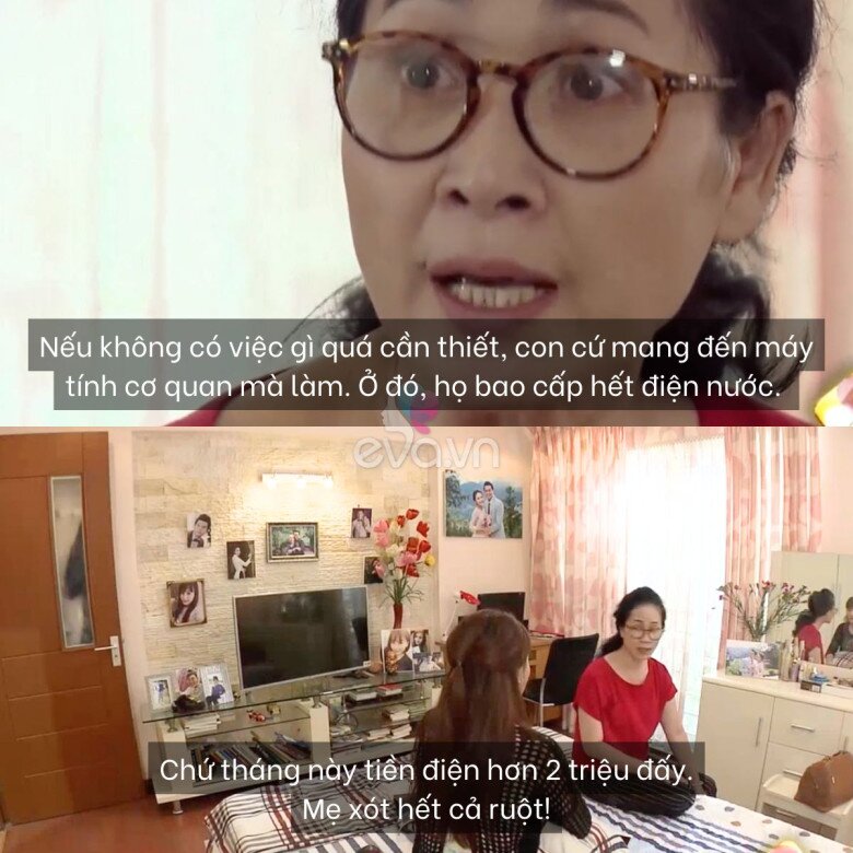 Bà Phương bổ sung luận điểm: con dâu không nên dùng máy tính ở nhà vì tốn điện.