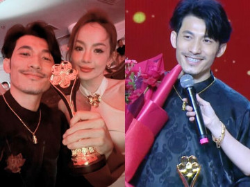 Mai Vàng 2025: Liên Bỉnh Phát 2 tay 2 cúp, lần đầu tiên công khai cảm ơn bạn gái Ngọc Kayla trên sân khấu