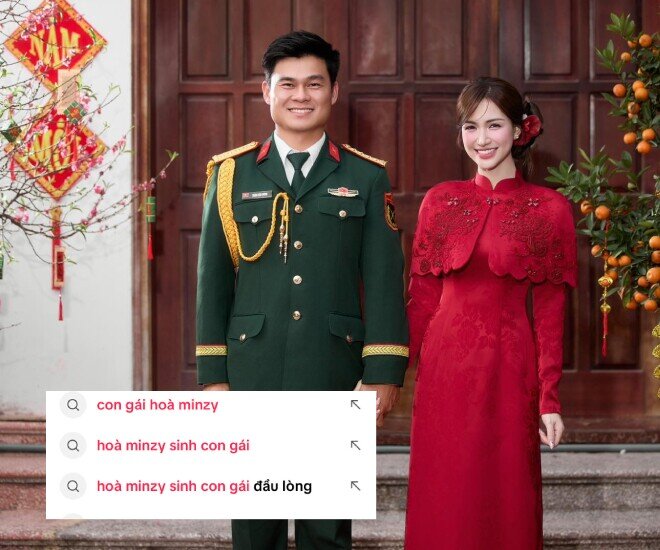 Hòa Minzy và Thăng Văn Cương vướng tin đồn đã có con chung, là 1 bé gái.