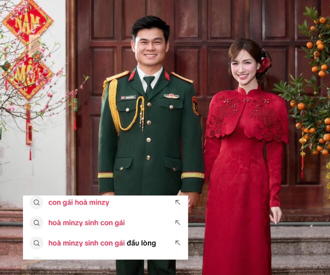 Từ khóa “Hòa Minzy sinh con gái” lọt top tìm kiếm trên mạng xã hội.
