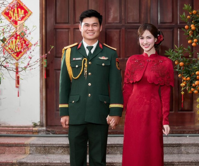 Hòa Minzy gây xôn xao khi khoe “bạn trai” là quân nhân.