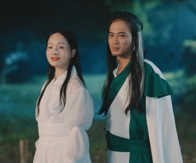 Lan Phương và Doãn Quốc Đam “hút triệu view” khi hóa thân thành nhân vật Cô Long và Dương Quá.