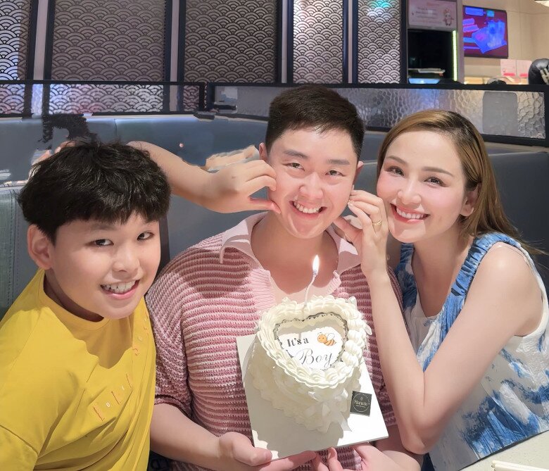 Ông xã Diễm Hương đối xử rất tốt với con riêng của vợ.