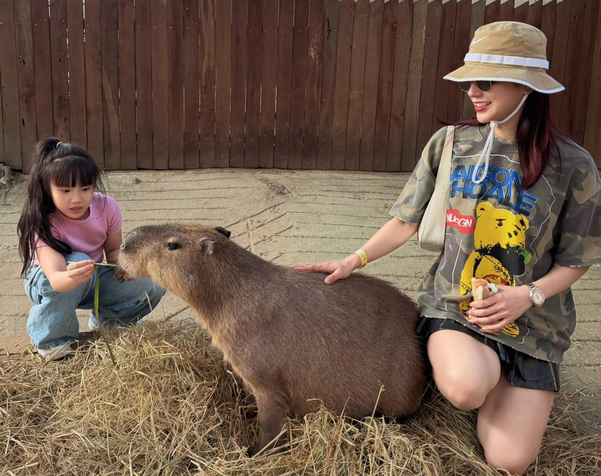 Con gái đầu lòng của Diệp Lâm Anh học tập ở trường quốc tế, có tính cách ngoan ngoãn, hiểu chuyện.