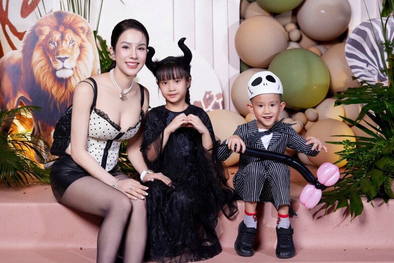 Diệp Lâm Anh cố gắng chăm sóc 2 con chu toàn.