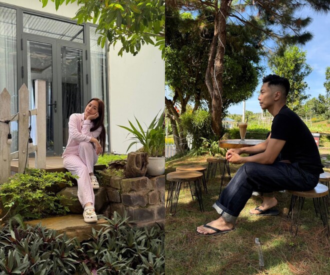 Gia đình Khánh Thi và Phan Hiển đi chơi đầu năm nhưng “mỗi người một vẻ”.