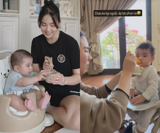 MC Mai Ngọc hài hước cho biết gặp “áp lực” khi phục vụ quý tử ăn dặm.