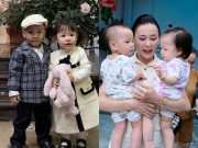 Giải trí - Phương Oanh đón Tết bên cặp song sinh, Jimmy - Jenny hiếm hoi được "lên sóng" nay trông cực đáng yêu