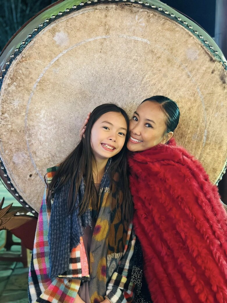 Con gái của Đoan Trang có tính cách dạn dĩ, thừa hưởng năng khiếu nghệ thuật từ mẹ.