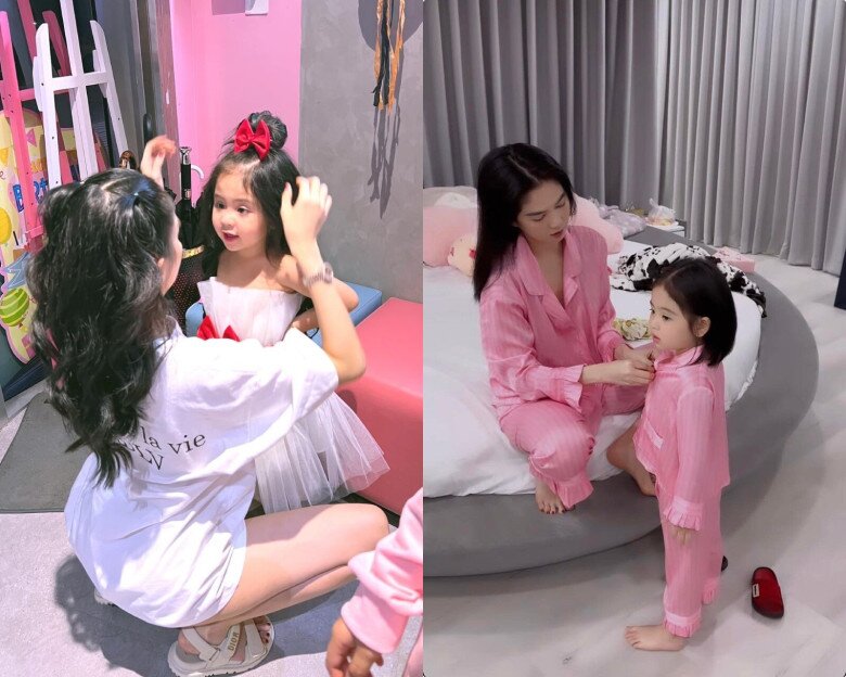 Ngọc Trinh nuôi dạy bé He cực khéo léo, thuê người về chơi chung với con.